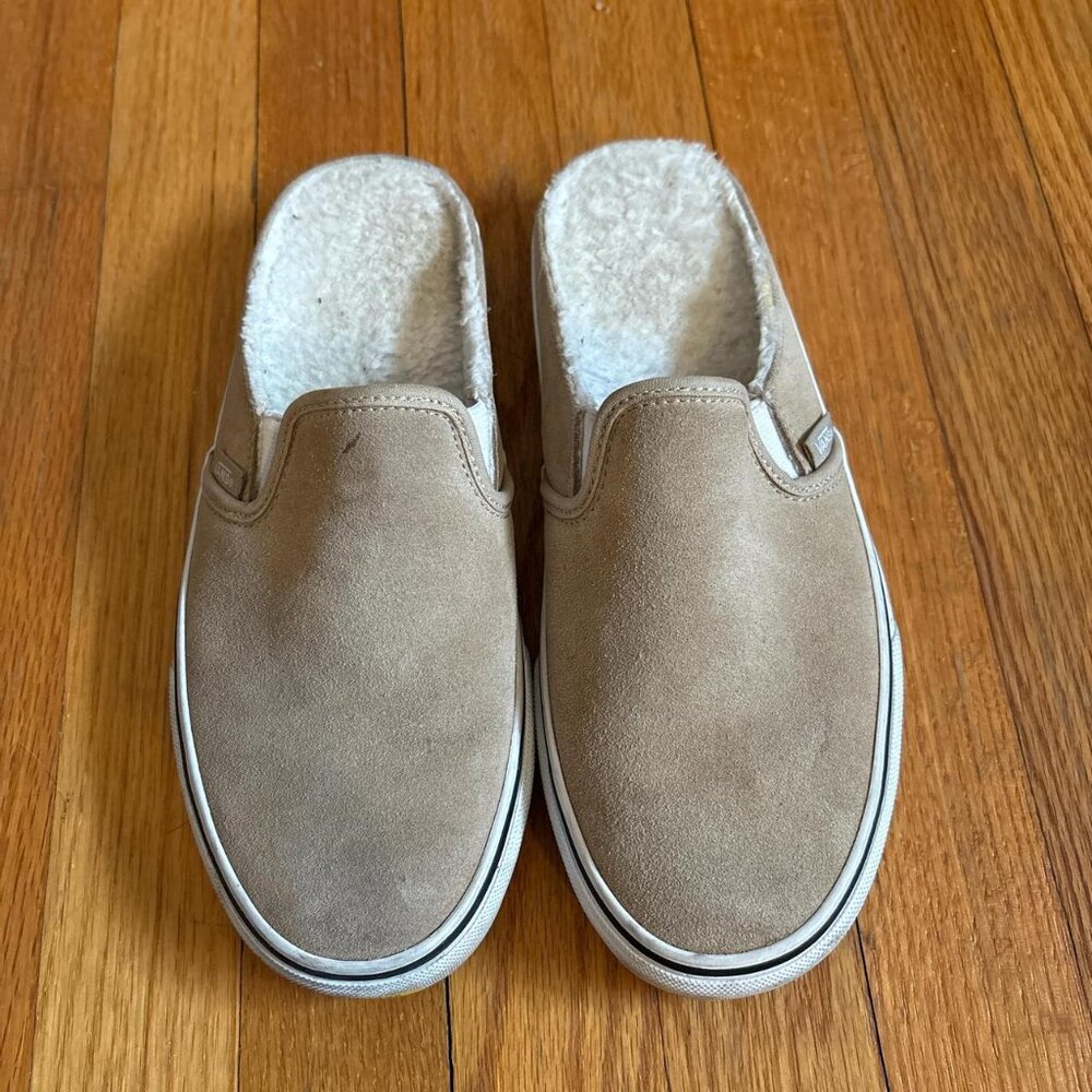 Vans Women's Tan and Cream Loafers